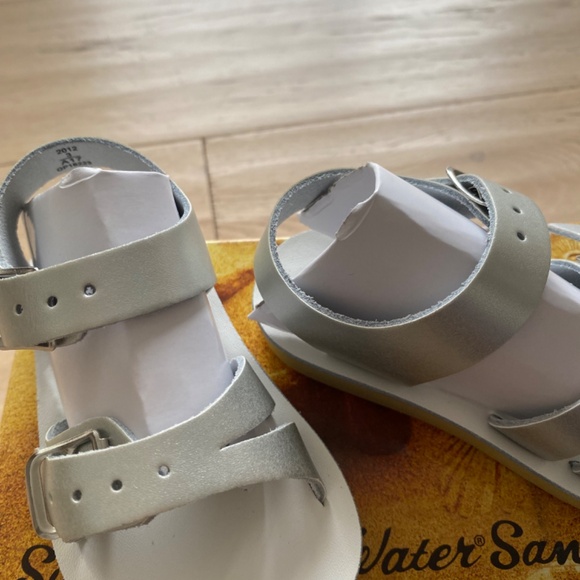 Sun Sand Sea Wee Salt Water Sandals In Silver Toddler Size 3 - Picture 5 of 7